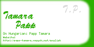 tamara papp business card